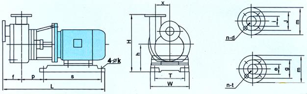 FZB系列氟塑料自吸泵安裝尺寸